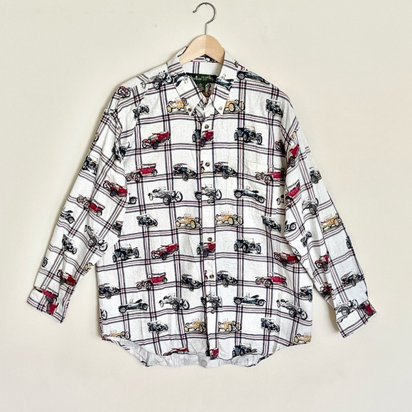 Vintage 90s Knights of Round Table Old Car Shirt Stutz Bearcat Roadster Men’s L - Picture 2 of 11